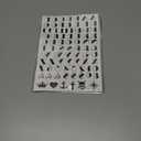 2 x Fake Letters Finger Tattoos4-Sheet 26 English Words Temporary Tattoos for Finger Hand Face