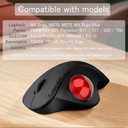 Trackball 34mm/1.34 Inches, Replacement Ball for Logitech M575, M570, MX Ergo, ELECOM, Kensington, Perixx, and Other Compatible Trackball Mice, Glossy - Red