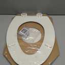 Bemis 1500EC Durable Wood Toilet Seat with Easy Clean Hinges, Made in USA, Elongated, Biscuit