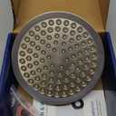 Pressure Shower Head AntiClogging Silicone Nozzles 2.5 GPM Removable Restrictor Easy to Clean Adjustable Replacement easy to install with Plumbers Tape 6 inch Brushed Nickel Finish