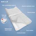 Jool Baby Serenity Soft Changing Pad + Washable Cover, Non-Slip - Fits Standard Changing Tables & Dressers (Wave Pattern, Gray)