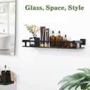 Alise Bathroom Shelves, Matte Black Glass Shelf for Bathroom, Modern Floating Shelves, 20 inch