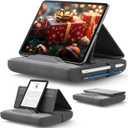 JSAUX Tablet Pillow Stand, Tablet Stand Holder Dock for Lap, Bed and Desk Compatible with iPad Pro 11 10.5 9.7 10.2 Air Mini, Kindle, Tablets, Phones, E-Reader, Books and More 4-11'' Devices Grey