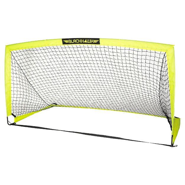 Franklin Sports Blackhawk Backyard Soccer Goal - Portable Kids Soccer Net - Pop Up Folding Indoor + Outdoor Goals - 6'6" x 3'"3' - Optic Yellow