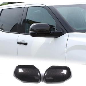 Car Door Rear View Mirror Cap Trim Cover Compatible with Toyota Tundra/Sequoia 2022-2025 Outside Side Rearview Mirror Protector Decoration ABS Accessories, Only Fit With Turn Signal Lights Version