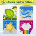 GiftAmaz Multi-Sensory Mindful Maze Boards, Textured Sensory Calming Toys for Kid, Finger Path Breathing Board, Calming Corner Items Social Emotional Learning, Mindful Sensory Cardboard Box for Kid 3+