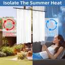 DriftAway Soundproof Thermal Insulated Quilted Curtain Liners for Bedroom Sound Barrier Blackout Cold Heat Noise Reducing Energy Saving 50 Inches by 58 Inches Grayish White Two Panels