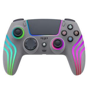 JYELUK Wireless Controller for PS5 with RGB Lighting, Compatible with PS5 Controller/Windows PC,/Android/iOS (gray)