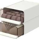 Underwear Organizer Drawer, Stackable Closet Organizers and Storage Box for Bras, Socks, Scarves, Ties, Belt (1 pack)
