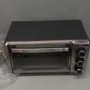 BLACK+DECKER 4-Slice Convection Oven, Stainless Steel, Curved Interior Fits a 9 inch Pizza, TO1313SBD