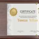 SHOP AWARDS AND GIFTS 8.5 x 11 Certificate Frame Holder, Slide in Wall Plaque Display, 10.5 x 13 Inch Board, Multiple Colors (Walnut)