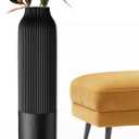 Tall Floor Vase, 23.6 inches (60cm) Tall Vases Sturdy, Luxury, Textured for Decorative Branches Dried Flowers, Floor Vase for Rustic, Living Room, Shelf Decor, Resin Black