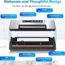 Vacuum Sealer - Powerful 95kPa vacuum sealer for food with Built-in Cutter Bag Storage,Easy-Lock Handle Digital Timer,2 Roll and 5 Pre-cut Bags & Hose Every Seal Perfect Freshness Locked In