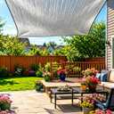 85% Aluminet Shade Cloth with Grommets 13 x 16FT Reflective Sun Shade Tarp