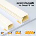 Delamu 157in Cord Hider, Cord Cover Wall Cable Management, Paintable Wire Cover for Cords, Cable Hider Raceway Kit, Cable Cover Concealer, Wire Hiders for TV on Wall, 10 X L15.7 W1.18 H0.6in, Beige