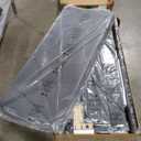 Feonase Full Size Bed Frame with Charging Station, Linen Upholstered Platform Bed Frame with Wingback Storage Headboard, Solid Wood Slats Support, No Box Spring Needed, Noise Free, Charcoal Grey