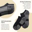 RELY+ 12 Pack Mens Cushioned Ankle Socks, Low Cut Breathable Casual Socks (Shoe Size 6-11)
