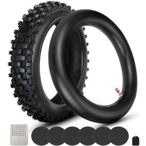 GREHUA 3.00-12 80/100-12 Dirt Bike Tire Inner Tube 12 Inch Rear for SSR 90cc 110cc 125cc PW80 CRF70 CRF110 XR70 KLX110 KX65 TTR90 TTR110 JR80 Baja DR70 Coolster QG-214 Off Road Motocross Heavy Duty