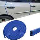 16.4Ft(5M) Car Door Edge Guards, Car Door Edge Protector, No Glue Auto Door Entry Guard Protective Strip, Auto Door Protection Anti-Collision Rubber Clips Fit Most Cars (Blue, 5 Meters)