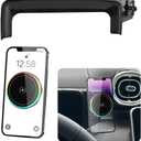 Car Magnetic Phone Mount for Mercedes Benz C-Class 2022-2025 and GLC Class 2023-2026 and CLE 2024-2026 Auto Accessories Best Cellphone Holder Fast 15W Wireless Charger Cell Phones Screen Stand