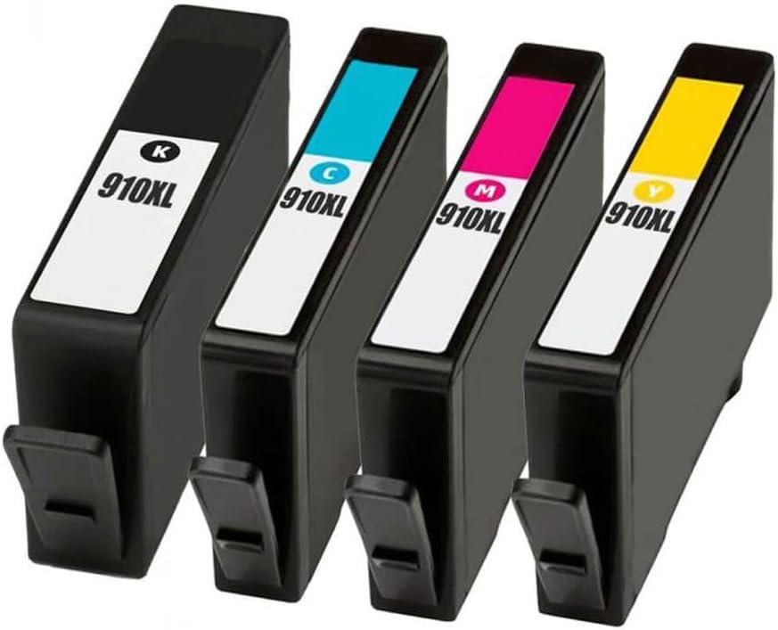 Amazink 910XL Ink Cartridges, Replacement for 910XL, Works with OfficeJet Pro 8035, 8025, 8028, 8022 Printers (4-Pack, Black, Cyan, Magenta, Yellow)