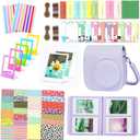 Leebotree Instant Mini 12 Camera Accessories Compatible with Fujifilm Instax Mini 12 Camera Include Case/Album/Wall Hang Frames/Film Frames/Border Stickers/Corner Stickers (Lilac Purple)