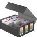 RASOO Trading Card Case 2400+MTG Deck Box 3 Row Viewing Windows Trading Cards Includes 10 Colorful Card Dividers and 3 Flannelette Card Supporters and 3 Magnetic Card Holder