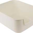 Large Cat Litter Box with High Sides,Cat Boxes for Indoor Cats,Cat Litter Pan for Kitty,Litter Box with Low Entry,Easy to Clean,Anti-Splashing (White)