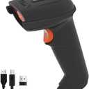 Tera Pro 1D Wireless Barcode Scanner 3 in 1 Bluetooth & 2.4G Wireless & USB Wired CCD Cordless 2500 Pixel Bar Code Reader with Battery Level Indicator for Windows Mac Android iOS Model T5100C,Orange