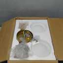 KoKo&Yukina Mid Century Modern Bathroom Lights Gold Vanity Light Fixtures Globe Sconce 2-Light Bathroom Gold Vanity Light Mid Century Glass Globe Wall Lights