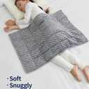 Mr. Sandman Weighted Lap Blanket 2LBS 20 x 30 Inches, Minky Dots Heavy Blanket with Glass Beads, Soft and Cooling for School and Home, Grey