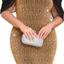 ZOMVA Plus Size Sparkly Party Dress Bodycon Halter Neck with Cape Cocktail Glitter Formal Club Night Out (Gold & Black) L