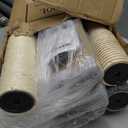 MECOOL 4in1 Small Cat Tree,Scratching Post with Tower Soft Bed, Sisal Carpet Jute Posts with Three Hanging Ball Toys and Massage Brush for Indoor Cats and Kittens (Gray)