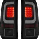 LED Tail Lights Assemble Compatible with1997-2003 Ford F150,1999-2007 Ford F250 F350 Superduty Driver and Passenger Side, Smoke Lens