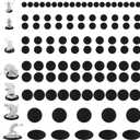100Pcs Plastic Model Miniature Bases, 7 Different Sizes Wargame Accessories,4mm/0.16 Thick Circular War Figure Display Stands For Gaming Miniatures or Wargames Role Playing Board Game Figure Toy (100PCS-7 Size Mix-Black)
