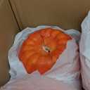 Lanpn 10 Inch Halloween Carvable Pumpkin 4 Pcs, Large Light up LED Artificial Foam Tall Carved Pumpkins Jack O Lantern with Emoji Templates Paints for Fall Autumn Thanksgiving Harvest Indoor Decor