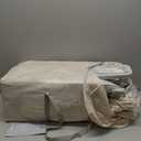 4 in 1 Baby Bassinet, Pack and Play, Bedside Crib Sleeper, Diaper Changer, Quickly Assembled and Folded Portable Crib with Mattress and Mosquito Net, Easy to Carry (Beige)