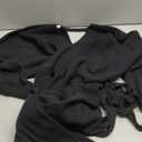 CHERFLY Women's V Neck Sweater Dresses Batwing Long Sleeve Backless Bodycon Long Dress with Belt, Size XL