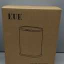 KUK Stainless Steel Bathroom Trash Can Automatic Touchless with Removable Inner Bucket, Waterproof, 1.6 Gallon Smart Trash Can with Lid for Bathroom Bedroom, Office - Gray