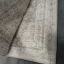 12x15 Washable Area Rug Beige Neutral Abstract Living Room Large Carpet Non Slip Bedroom Indoor Office Dining Room Low Pile Thin Rug