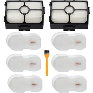 Vacuum Filter Replacement for Shark HZ3002 HZ3000 HZ4001AMZ HZ4002 Stratos Ultralight Corded Stick Vacuum Cleaner, Replace part XFFKHZ3000 XHFHZ3000, 2 HEPA Filter & 6 Foam and Felt Filters