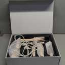 7 in 1 Automatic Curling Iron Interchangeable Barrels -0.5",1", 1.25", 1.5" Curling Wand, Hair Crimper & Straightening Brush,& Rotating Curler, 300M Negative Ions & Dual Voltage, Home & Travel