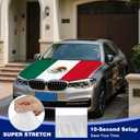 Mexico Flag Car Hood Cover Country Flag Hood Cover Durable Weatherproof Universal Fit Car Cover for All Seasons Protection Custom Fit for Car Truck SUV