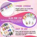 12 Colors Nail Art Marker Pens Set, Nail Markers for Nail Art, Suitable for Nail Art, Nail Painting, And Artistic Decorations; Suitable for Both Children And Adults, Nail Art Pen Set for Beginners