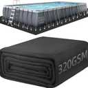 POOLHACKER 12 ft x 20 ft Rectangle Pool Liner Pad, [2026 New Pool Pad 9.4 oz/yd² Heavy-Duty] Rectangle Pool Liner Pad for Above Ground Pools, Prevents Punctures, Effortless to Install