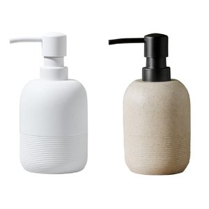 Soap Lotion Dispenser with A Spare Pump,Liquid Hand Soap Dispenser Sets for Bathroom Countertop,2pcs/Set Soap Dispenser for Kitchen (White and Beige)
