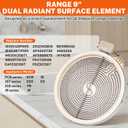 Upgraded WB30X24111 9-In Dual Range Radiant Surface Element Compatible with GE Hot-Point, WB30T10133 Dual Surface Burner Element Replaces WB30T10133 AP5989975 4465256