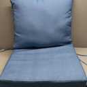 Arden Outdoor Deep Seat Cushion Set, 24 in x 24 in, Weather-Proof, Rain-Proof, Fade Resistant Patio Cushion for Chair, Sofa, and Couch French Blue Texture