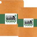 Freshware Wood Cutting Boards for Kitchen, Dishwasher Safe, Medium 12" x 9" and Large, 15" x 11.25", Set of 2, Natural