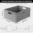 GRANNY SAYS Large Wicker Basket for Storage, Waterproof Baskets for Shelves, Storage Baskets with Handles, Grey Basket for Storage, 1-Pack